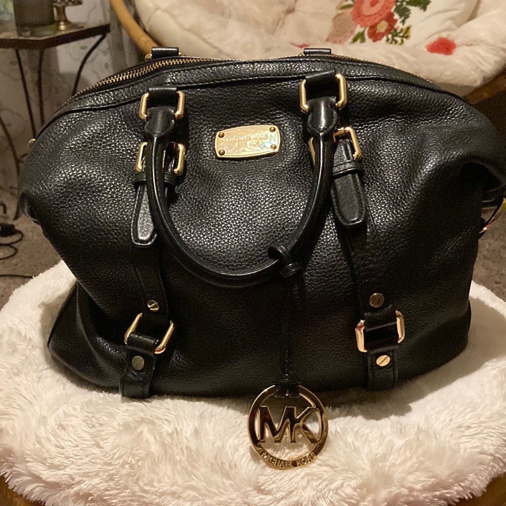 Black leather Michael Kors Handbag